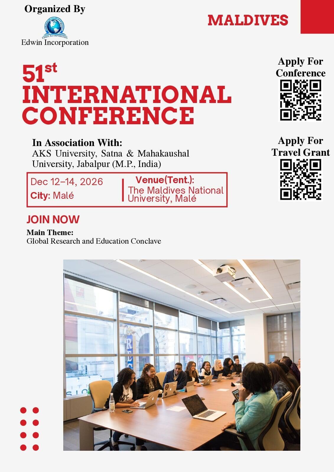 51st International Conference Maldives Poster